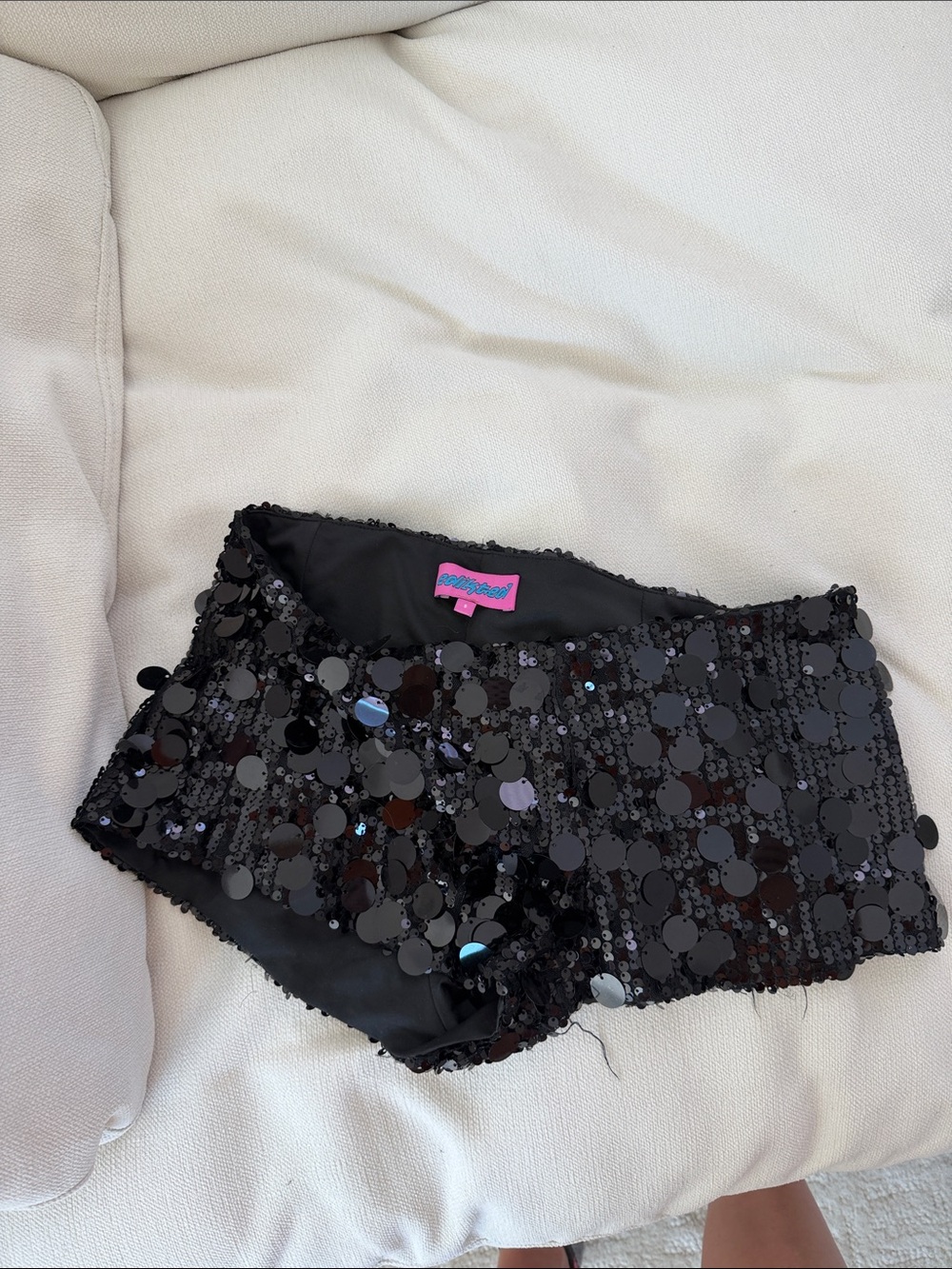 Sequin Boyshorts - Black - Edikted Small